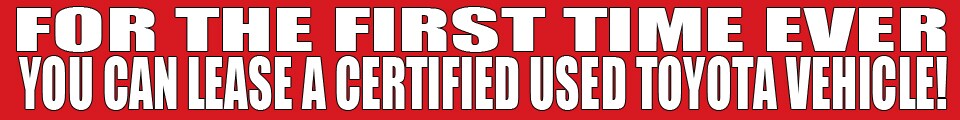 Click For Toyota Certified Lease Offers
