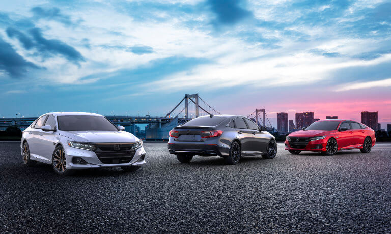 Honda Accord exterior line up next to a bridge