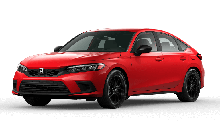2022 Honda Civic Hatchback Sport in Rallye Red exterior
