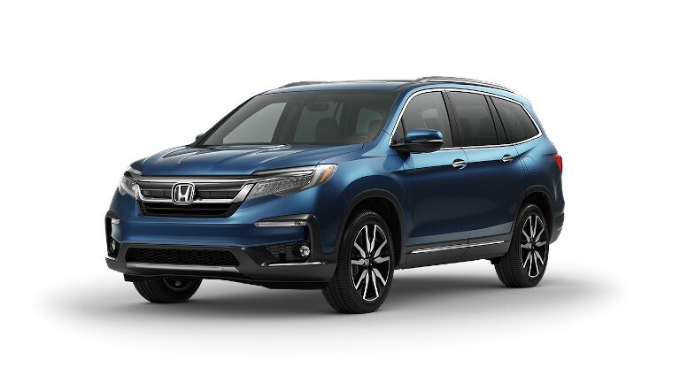 2021 Honda Pilot Touring in blue exterior