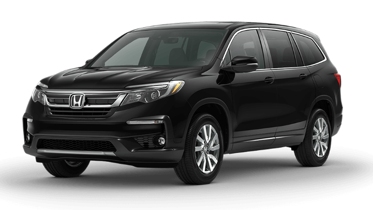 2022 Honda Pilot EXL exterior in Crystal Black Pearl