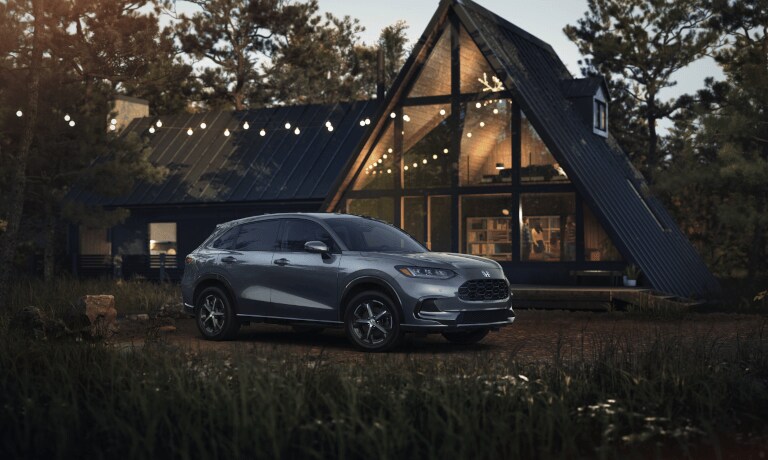 2023 Honda HR-V Exterior parked next to a modern home