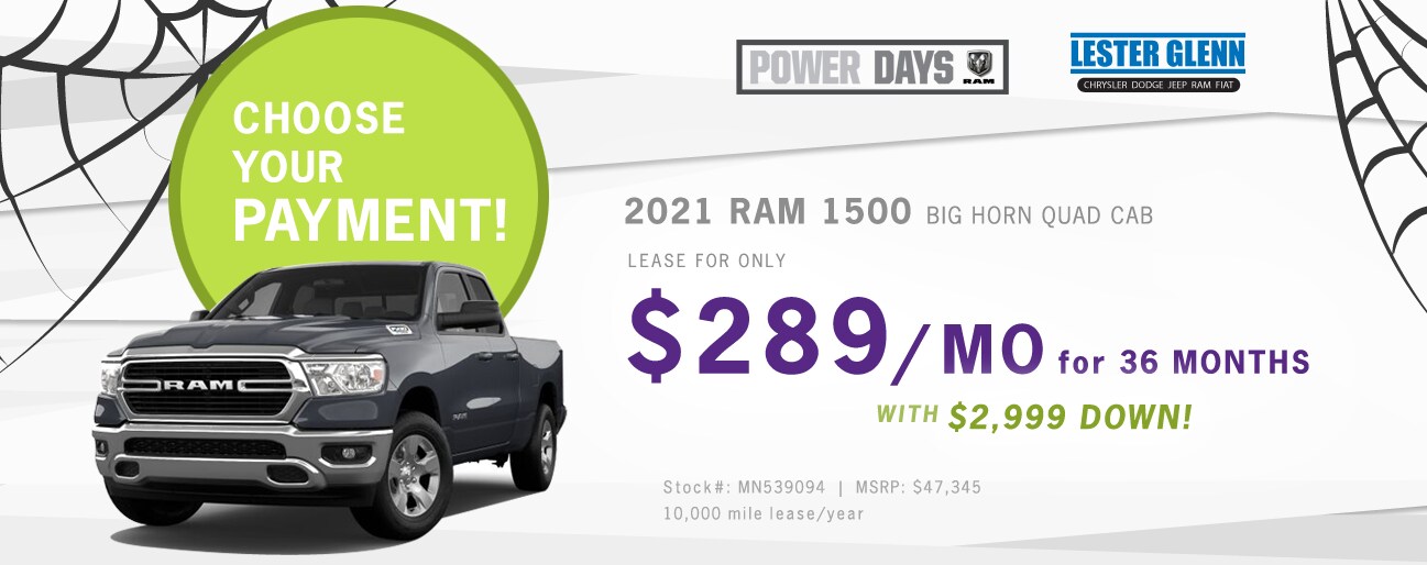 2021 RAM 1500 Big Horn Quad Cab Monthly Special