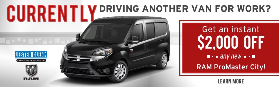 Lester Glenn RAM ProMaster City Conquest Bonus Cash