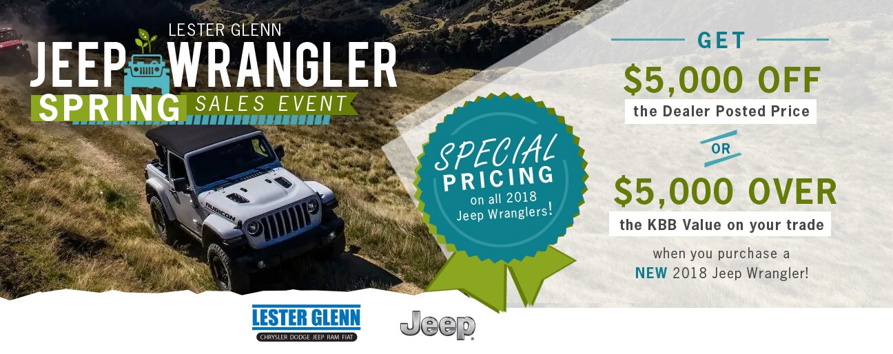 Lester Glenn Jeep Wrangler Spring Sales Event