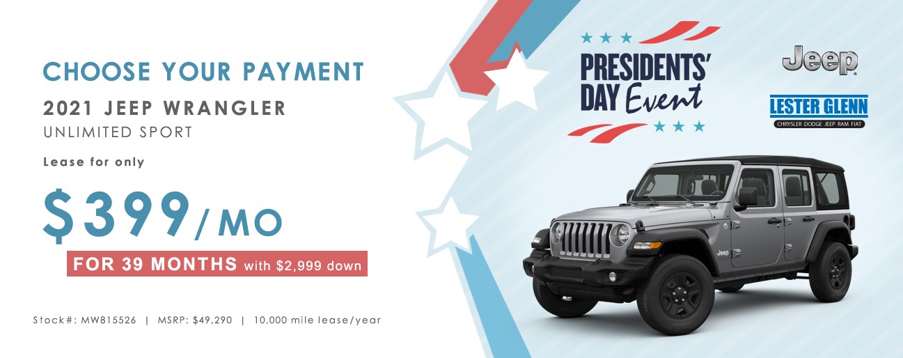 2021 Jeep Wrangler Monthly Special