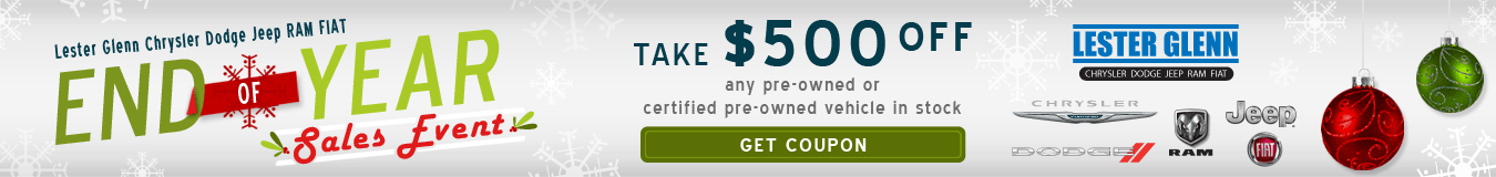 Lester Glenn Chrysler Dodge Jeep RAM FIAT End Of Year Sales Event