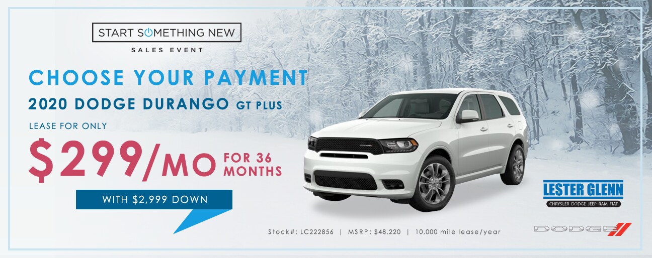 2020 Dodge Durango GT Plus Lease Special