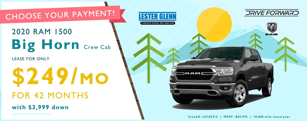 2020 RAM 1500 Big Horn Crew Cab June Lease Special
