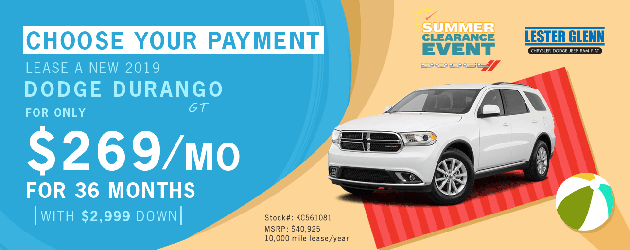 2019 Dodge Durango Lease Special