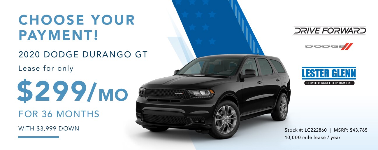 2020 Dodge Durango GT May Lease Special
