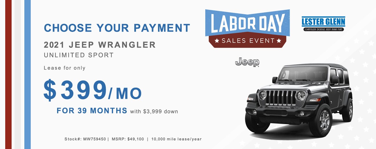 2021 Jeep Wrangler Monthly Special