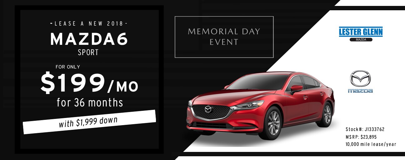 2018 Mazda6 Lease Special