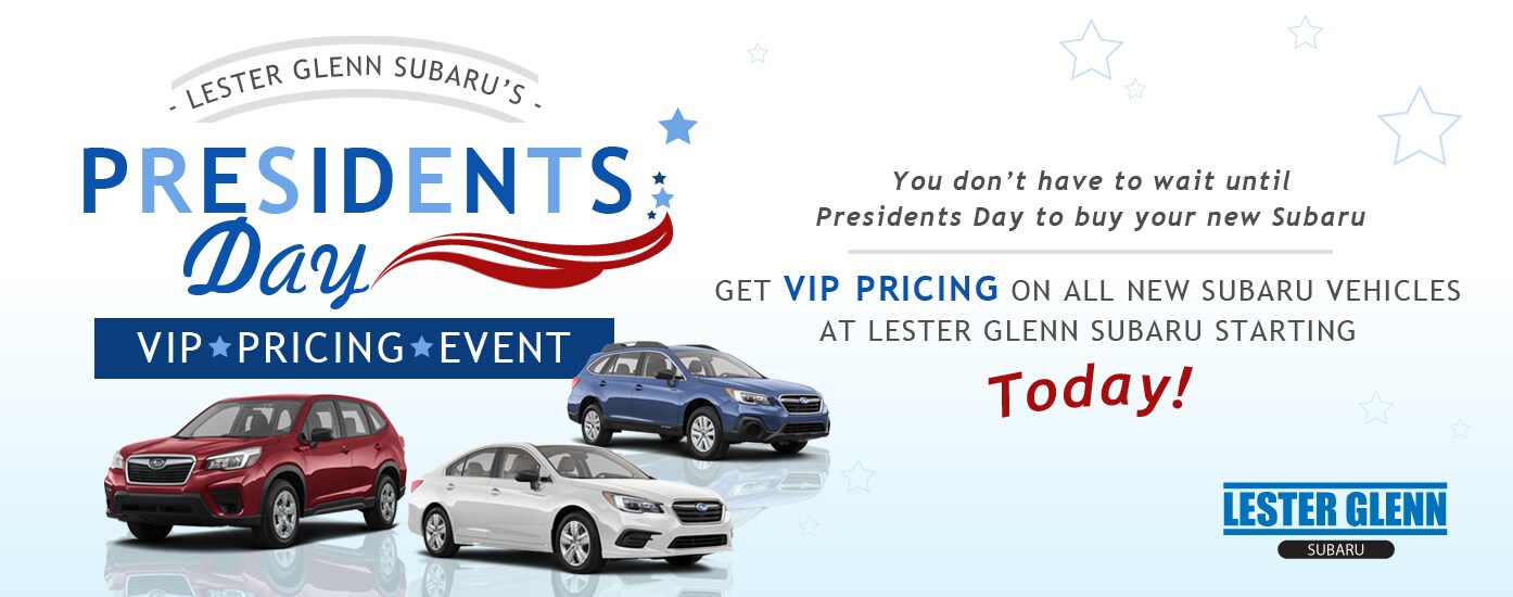 VIP Event Pricing at Lester Glenn Subaru