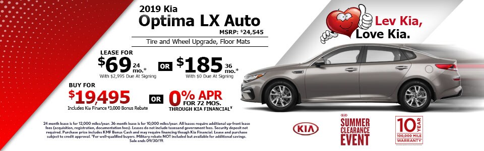 2019 Kia Optima Lease Special at Lev Kia 2019 Kia Optima Lease Special at Lev Kia