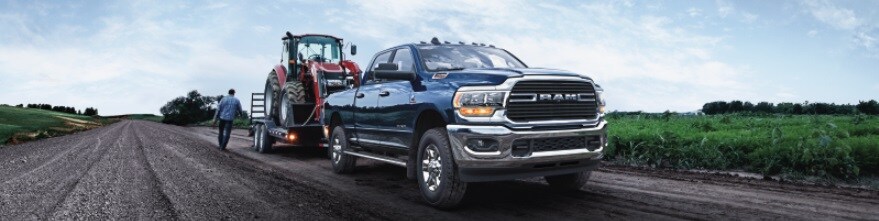 2019 Ram 2500 Towing a Tractor