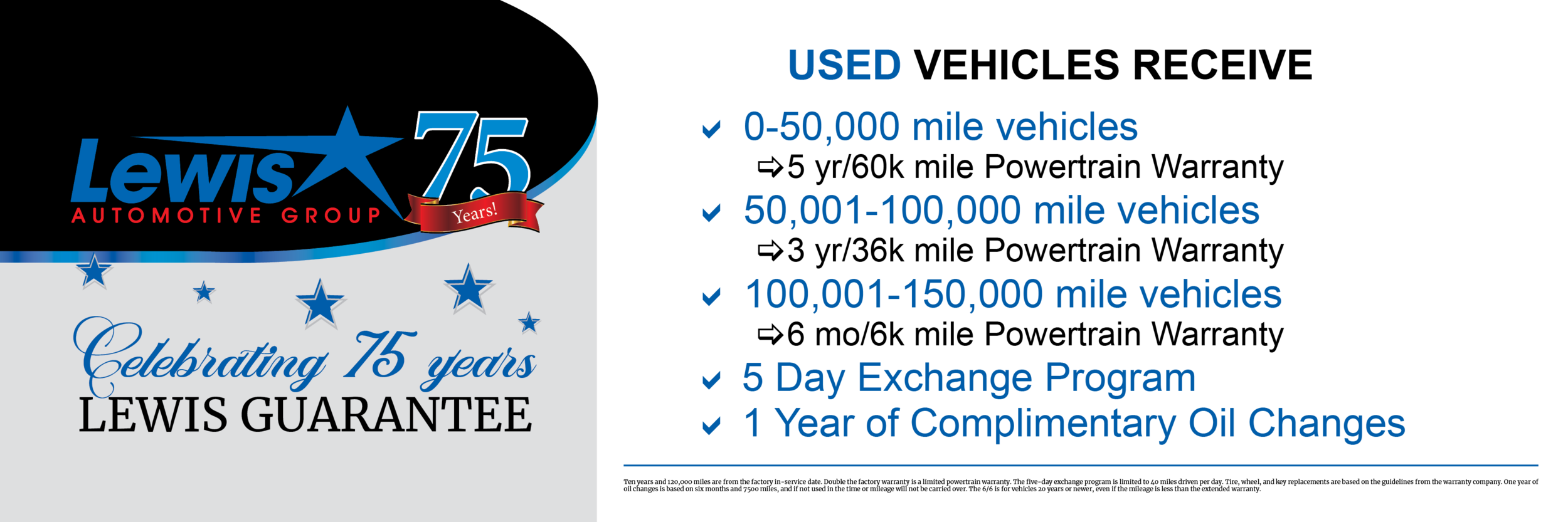 Lewis Used Vehicle Guarantee