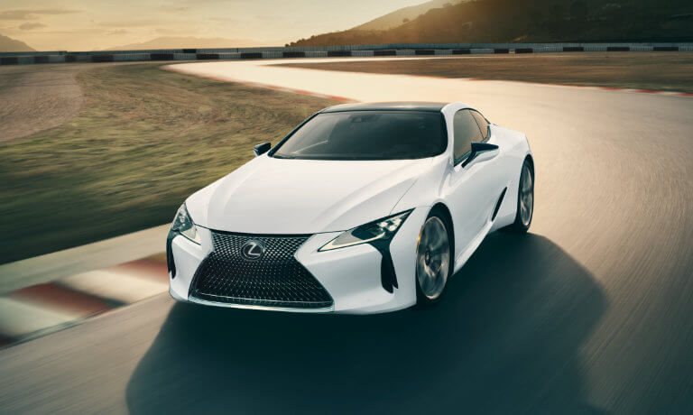 2021 Lexus LC exterior driving on track