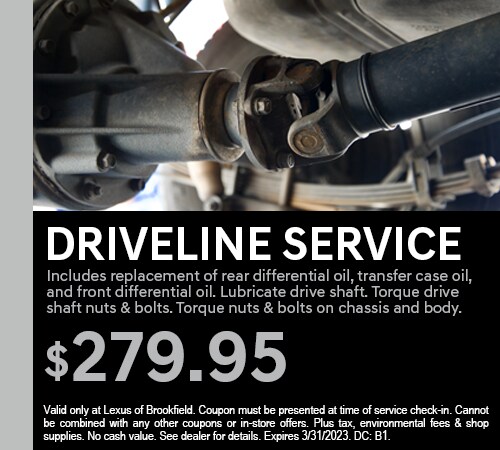 Driveline Service Special
