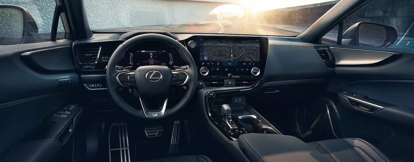 The cockpit of a 2025 Lexus NX for sale near Flushing.