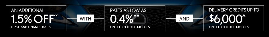 Select model below Lexus 3 Day Event October 12-14 Only