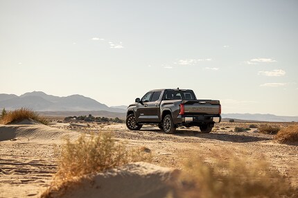 Toyota Tundra Toyota Tundra facing mountains