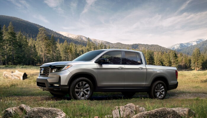 Honda Ridgeline Honda Ridgeline parked in a field