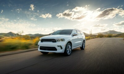 Dodge Durango Dodge Durango driving with sunset
