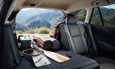 Subaru Outback Subaru Outback interior cargo space with one rear seat down