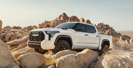 Toyota Tundra Toyota Tundra parked on mountaintop