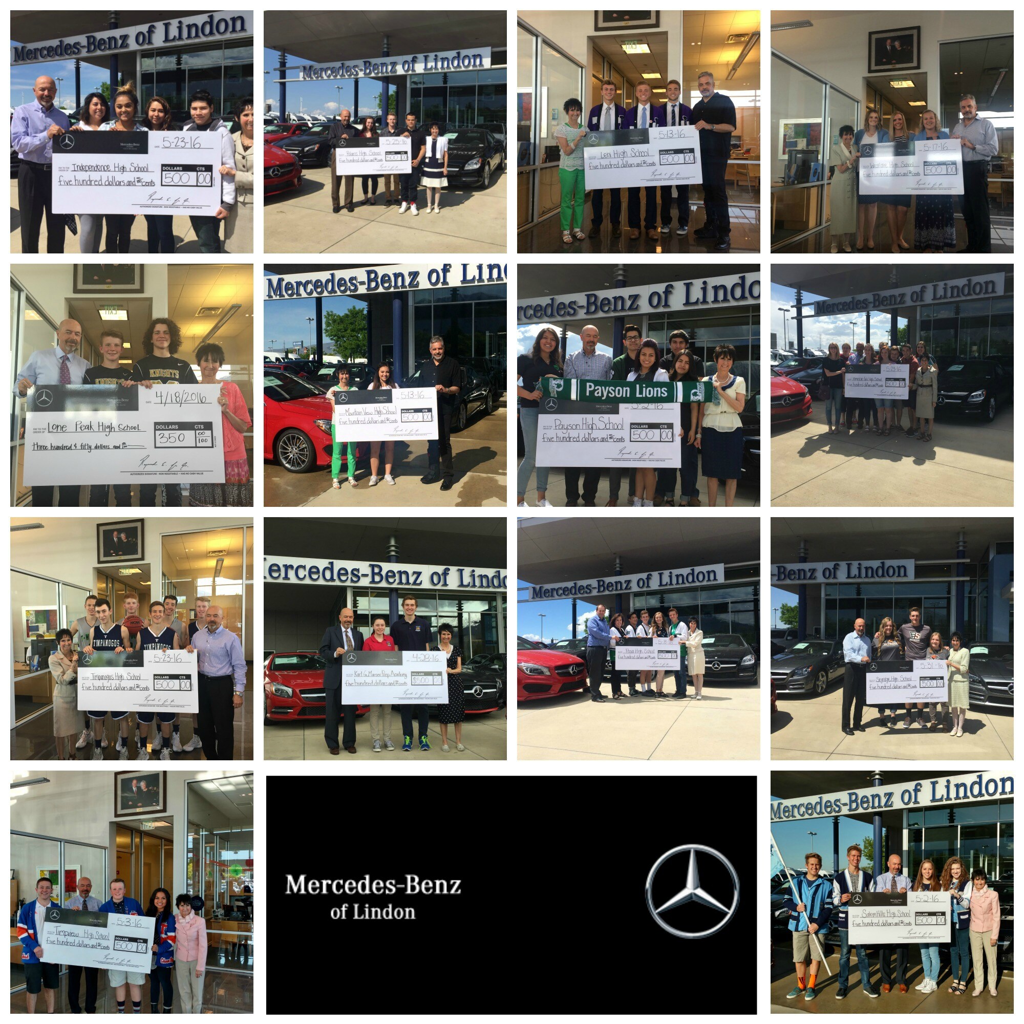 Mercedes Benz of Lindon Donations