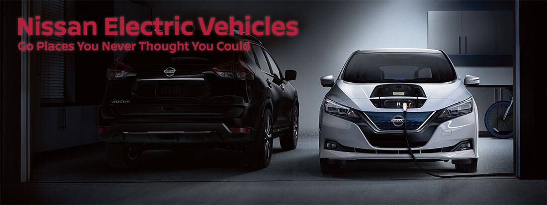 Nissan Electric Vehicles at Larry H. Miller Nissan San Bernardino in San Bernardino, CA Nissan Electric Vehicles at Larry H. Miller Nissan San Bernardino in San Bernardino, CA Proudly Serving San Bernardino, Riverside, Fontana, and Moreno Valley