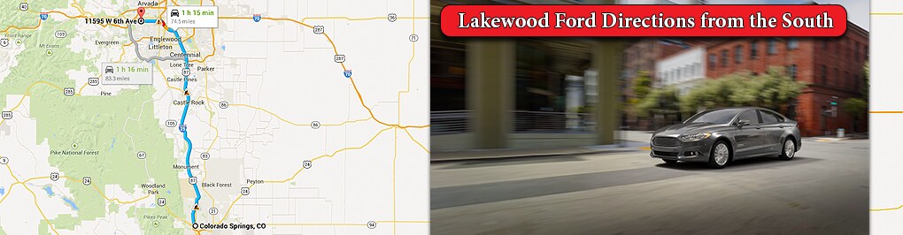Directions to Ford Lakewood from Colorado Springs