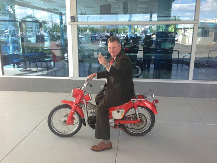 Kent Krueger Moped Riding Like a Boss in Boise