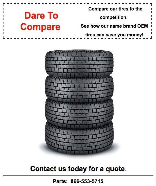 Dare To Compare Tires! Contact Us Today To See Why Stockton 12 Honda Is The Place With The Right Tires For The Right Price! Good Deal on Tires Image in Sandy Utah