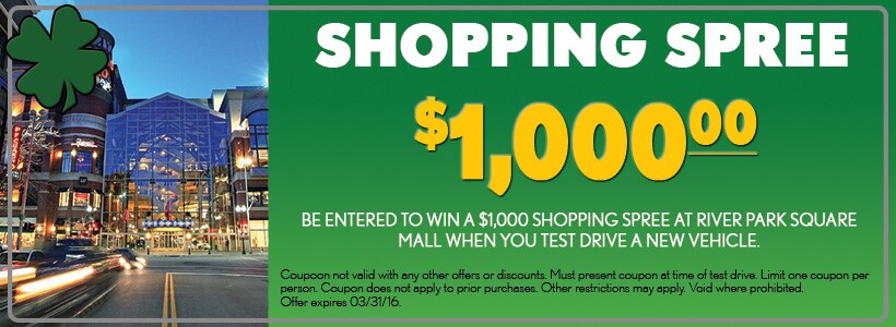 Test Drive a car and be entered to win a Shopping Spree
