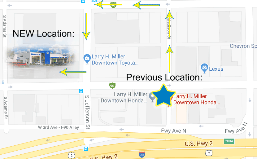 New Honda Dealership Directions