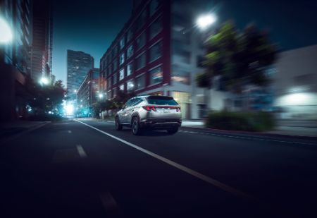 Hyundai Tucson Hyundai Tucson driving in the city