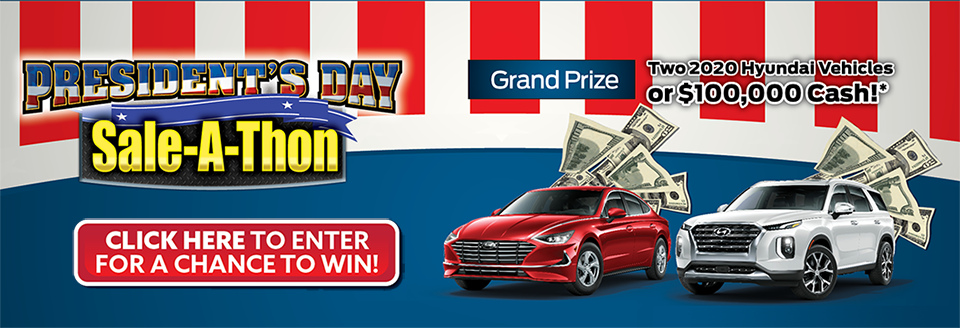 Enter for a Chance to Win! Enter for a chance to Win $100,000 or two New Hyundais!