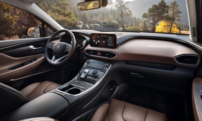 Interior View 2022 Hyundai Santa Fe Interior Dashboad view.