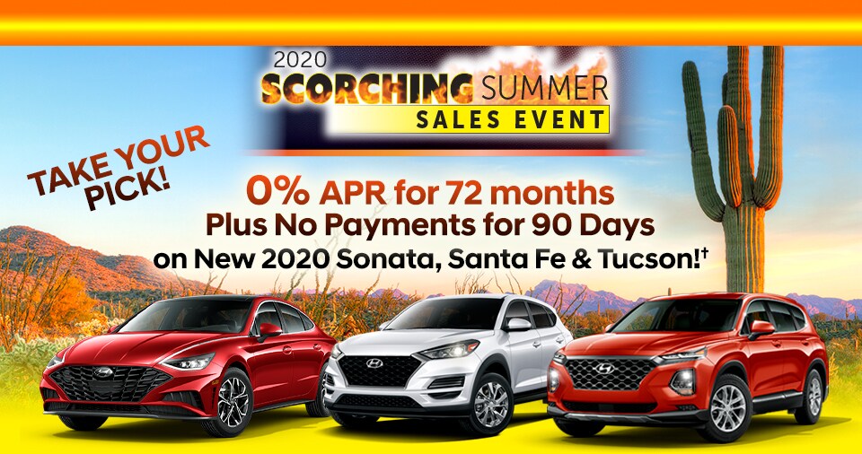 Take Your Pick! 0% APR Fianancing on new 2020 Sonata, Tucson and Santa Fe! Take Your Pick! 0% APR Fianancing on new 2020 Sonata, Tucson and Santa Fe!