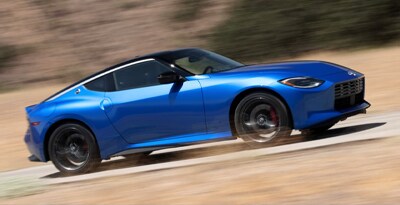2023 Nissan Z exterior image, exterior image, in motion, passenger side view 2023 Nissan Z exterior image, in motion, passenger side view