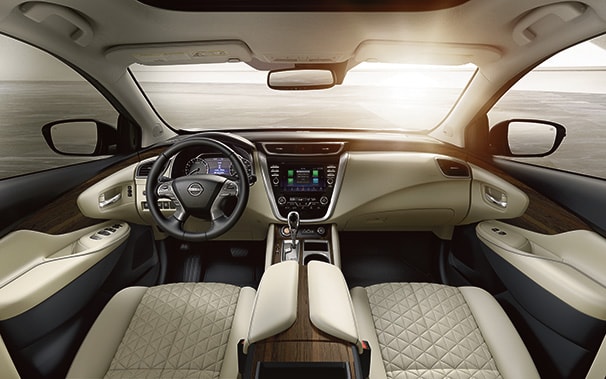 2023 Nissan Murano Interior image front view. Nissan Murano is loaded with advanced technology for safety, convenience and infotainment