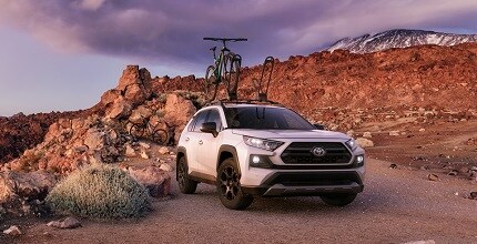 Toyota RAV4 toyota rav4 next to mountain