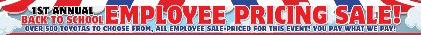 Employee Pricing Banner Employee Pricing Banner