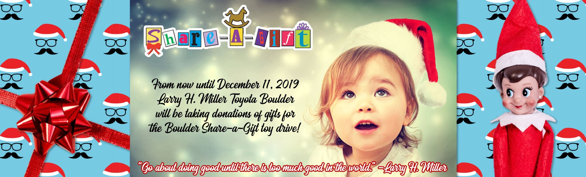 Give the gift of a new toy to the less fortunate families in the Boulder and Denver region