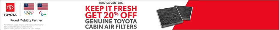 20% off Cabin Air Filters