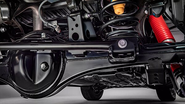 Early Images released of the All-new 2022 Toyota Tundra - TRD Pro multi-link rear suspension shown.