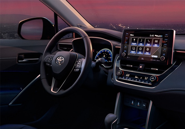 2022 Toyota Corolla Cross interior front view.
