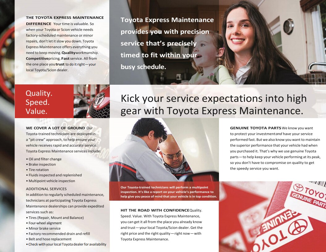 Toyota Express Maintenance Information Toyota Express Maintenance Information